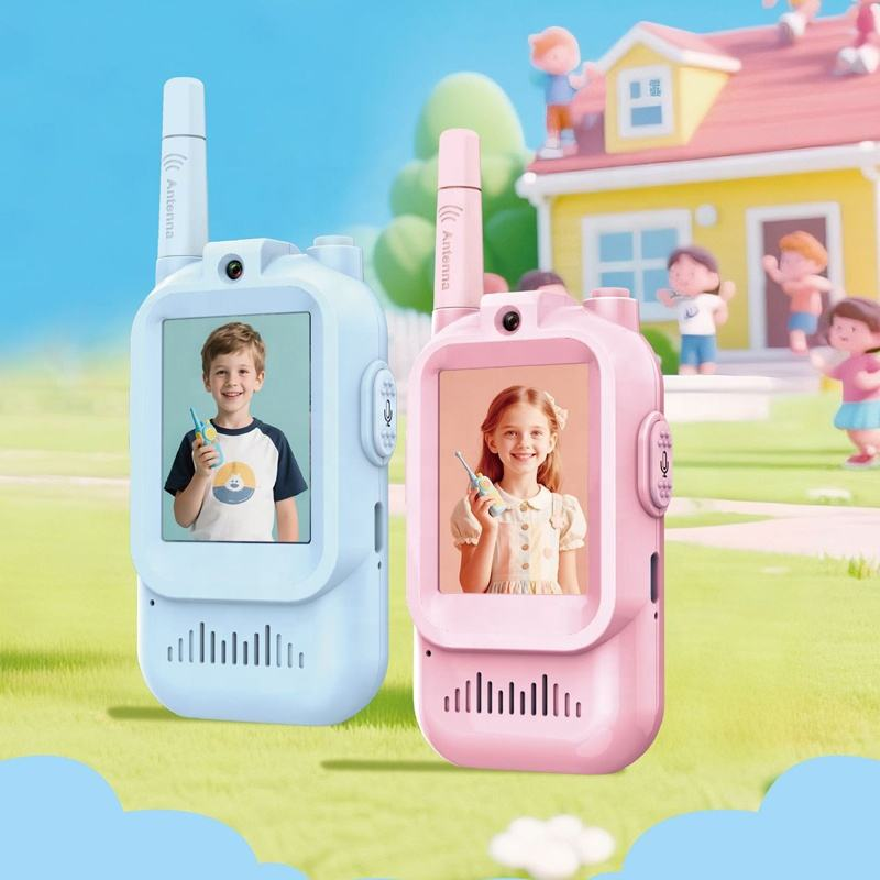 2Pcs Rechargeable Kids Video Walkie Talkie - HD Camera