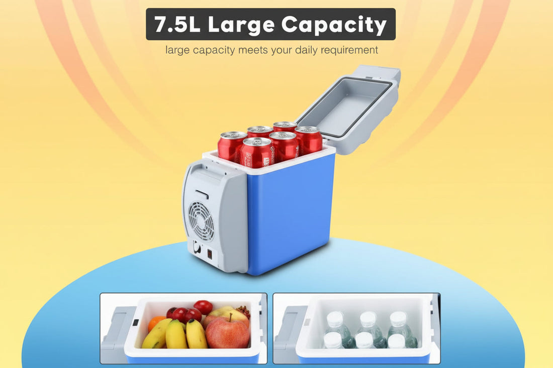 Multi Functional Mini Fridge for Car - 7.5 Liter - Cool and Warm - Car portable Fridge